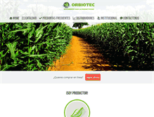 Tablet Screenshot of orbiotec.com